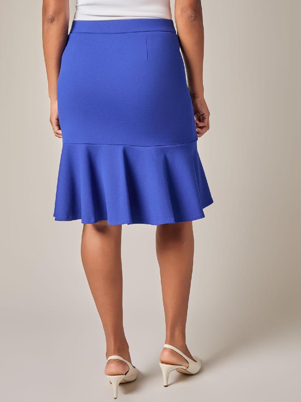 Kasper Pull-On Flare Skirt Royal Signature