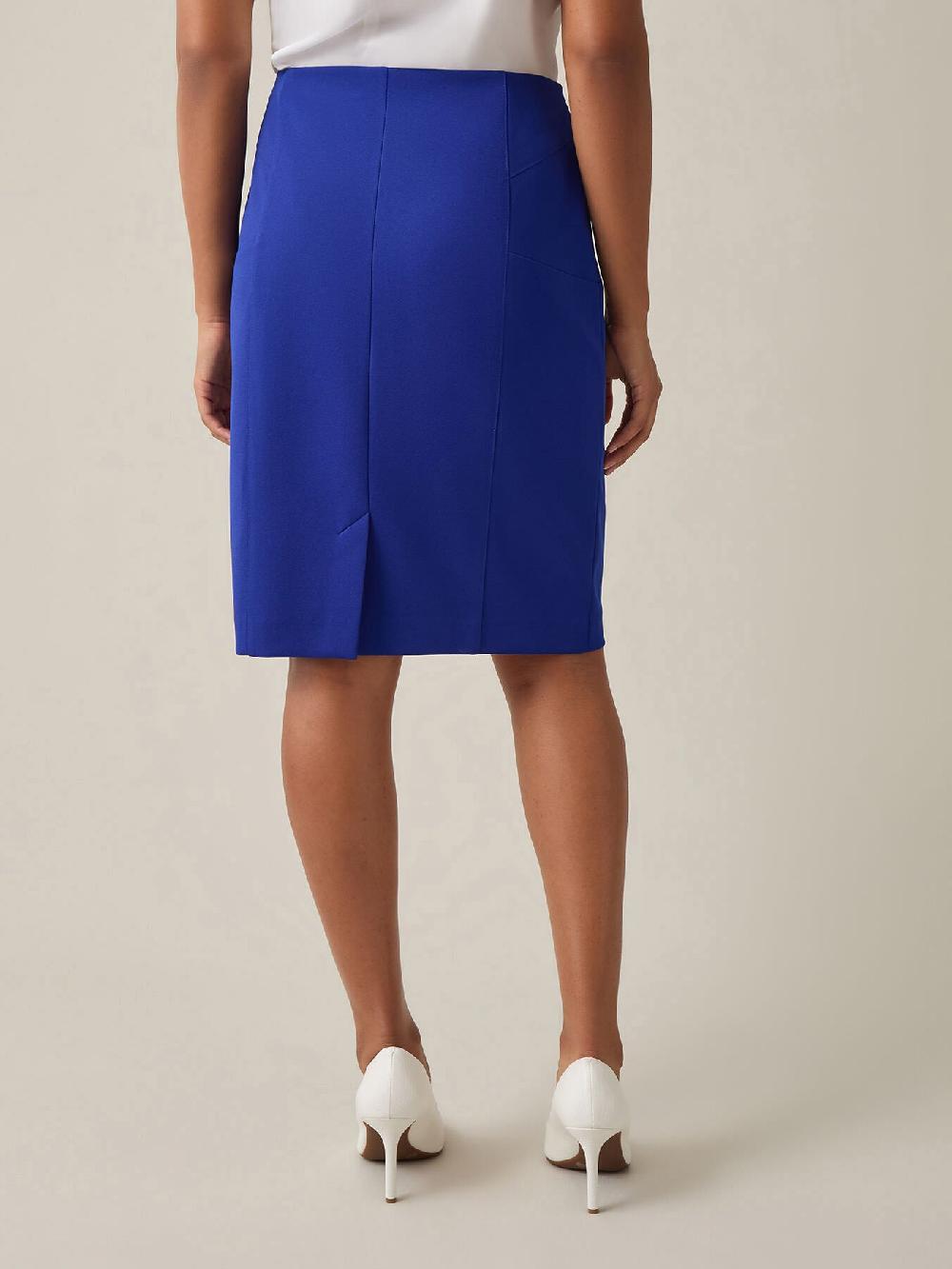 Kasper Pull-On Knee-Length Skirt Royal Signature