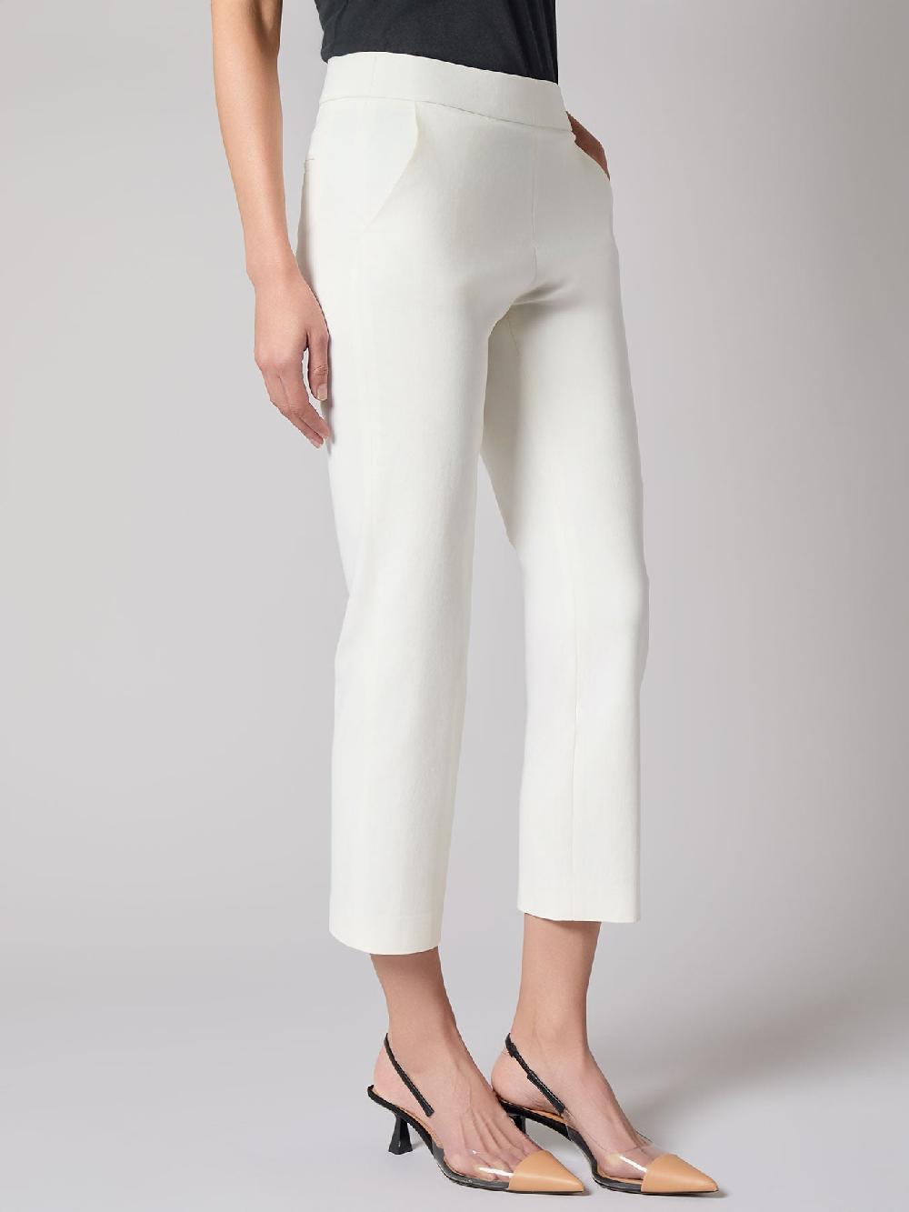 Kasper Pull-On Straight Crop Pant Stretch Twill