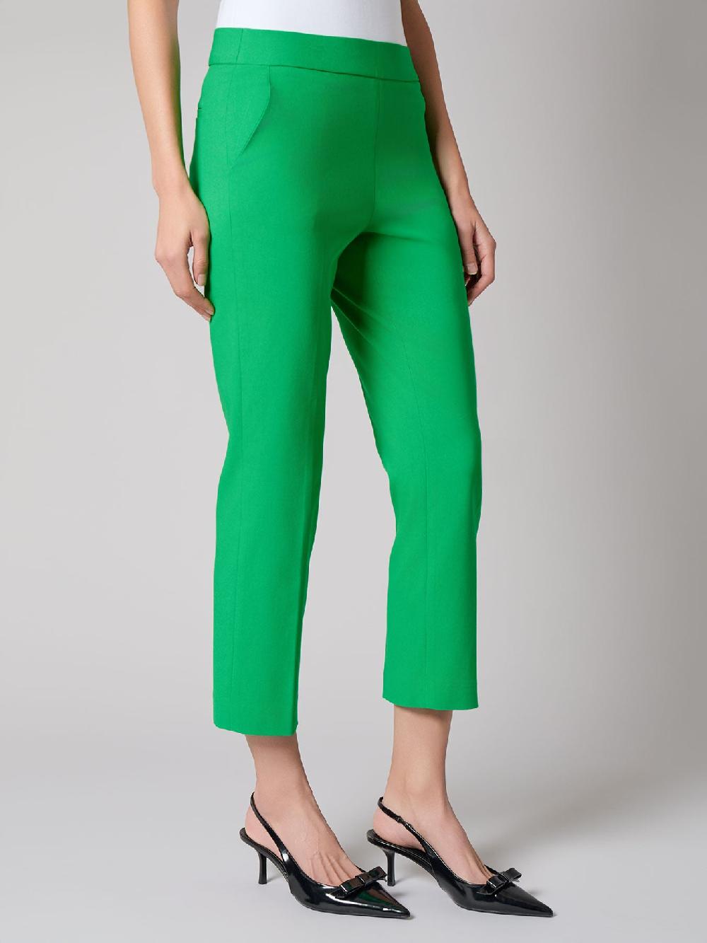Kasper Pull-On Straight Crop Pant Stretch Twill
