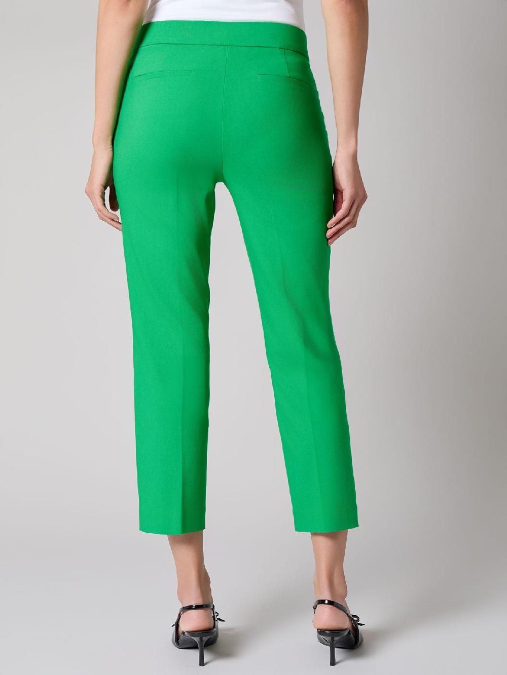 Kasper Pull-On Straight Crop Pant Stretch Twill