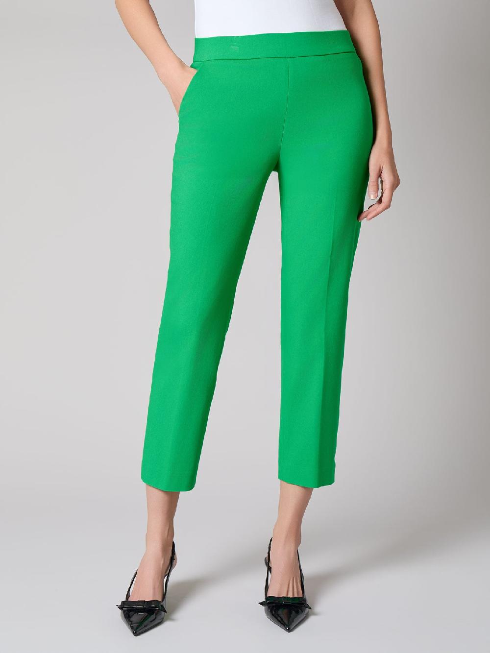 kasper Pull-On Straight Crop Pant Stretch Twill