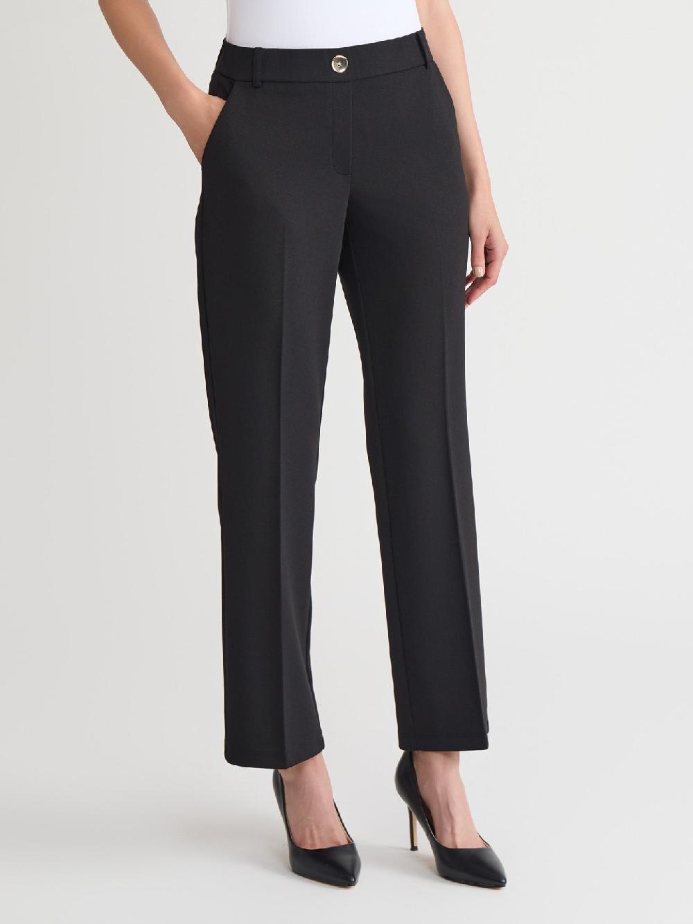 Kasper Pull-On Straight Leg Trouser Stretch Twill