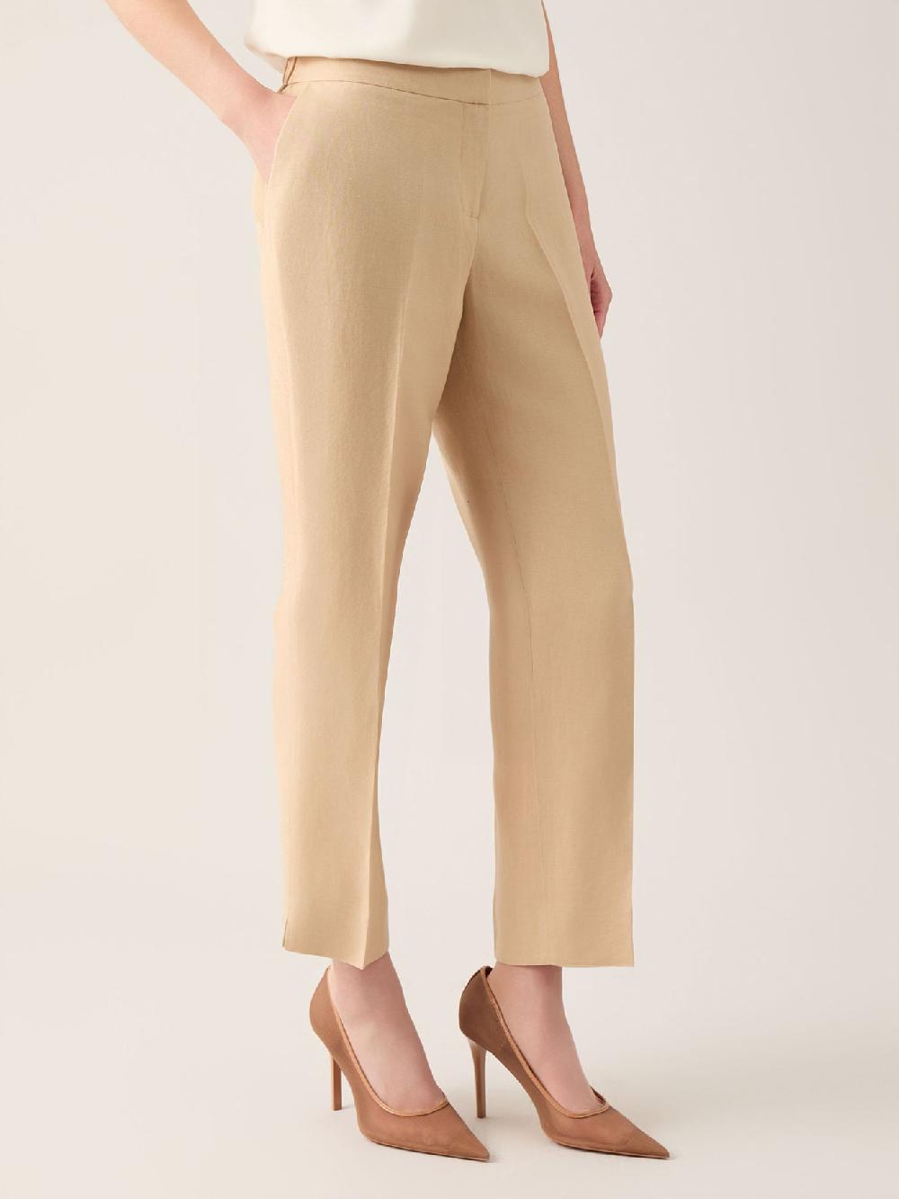 Kasper Pull-On Trouser Refined Linen