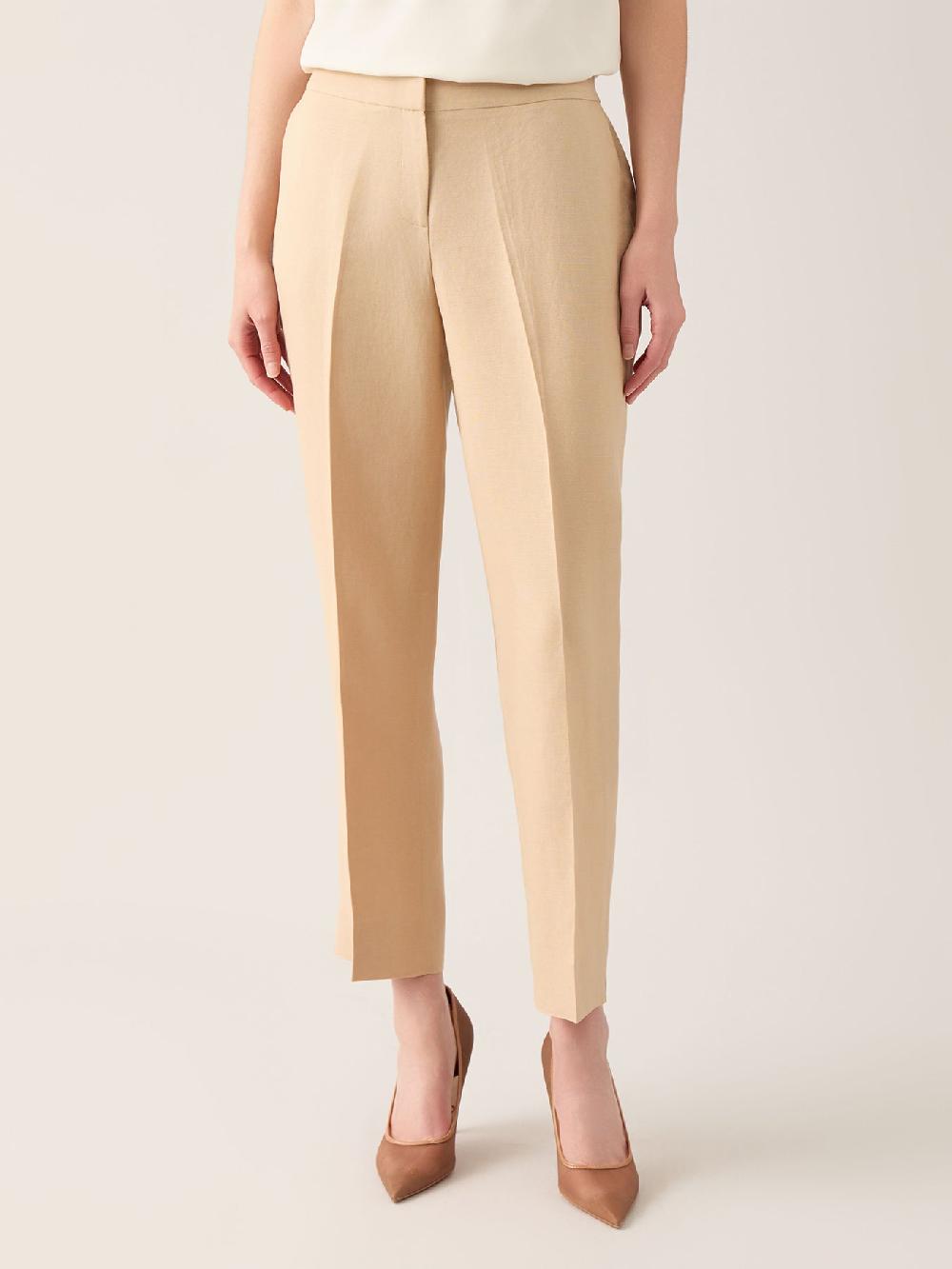 kasper Pull-On Trouser Refined Linen