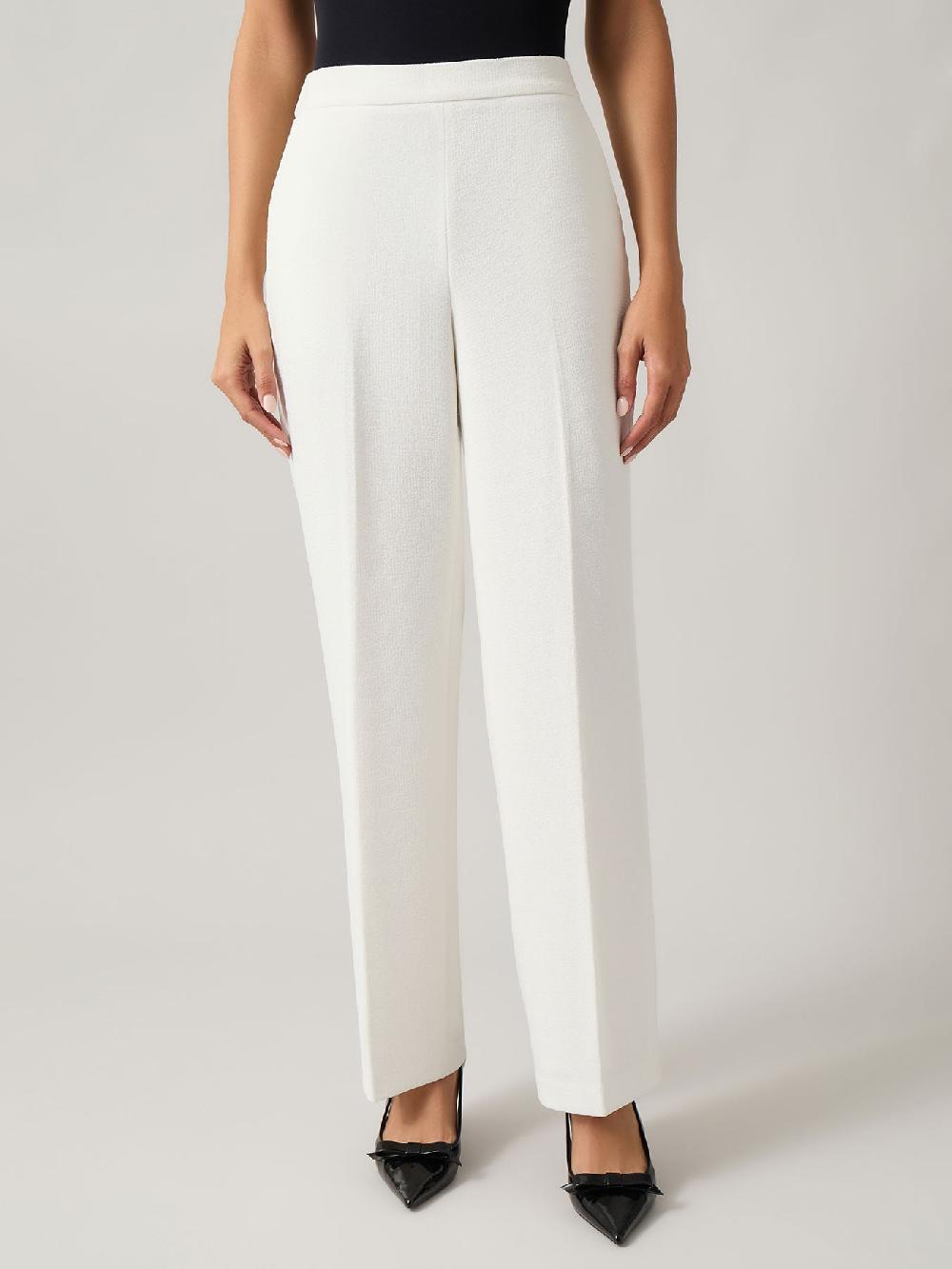 kasper Pull-On Trousers Melange Crepe