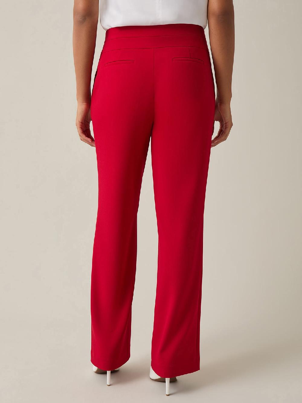 Kasper Pull-On Wide Leg Pants Crimson