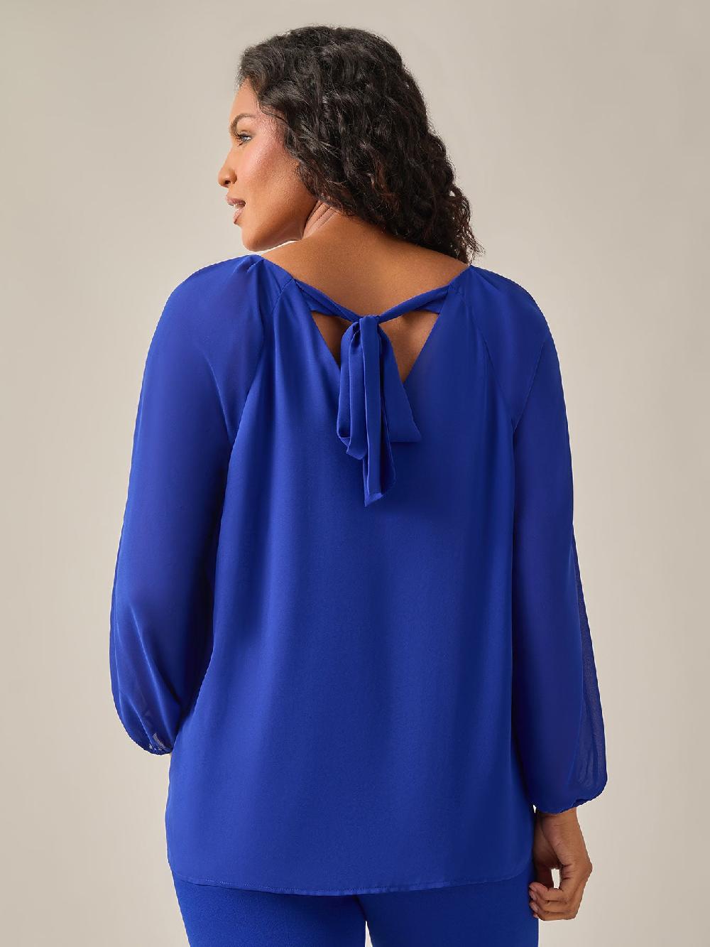Kasper Raglan Sleeve Blouse Royal Signature
