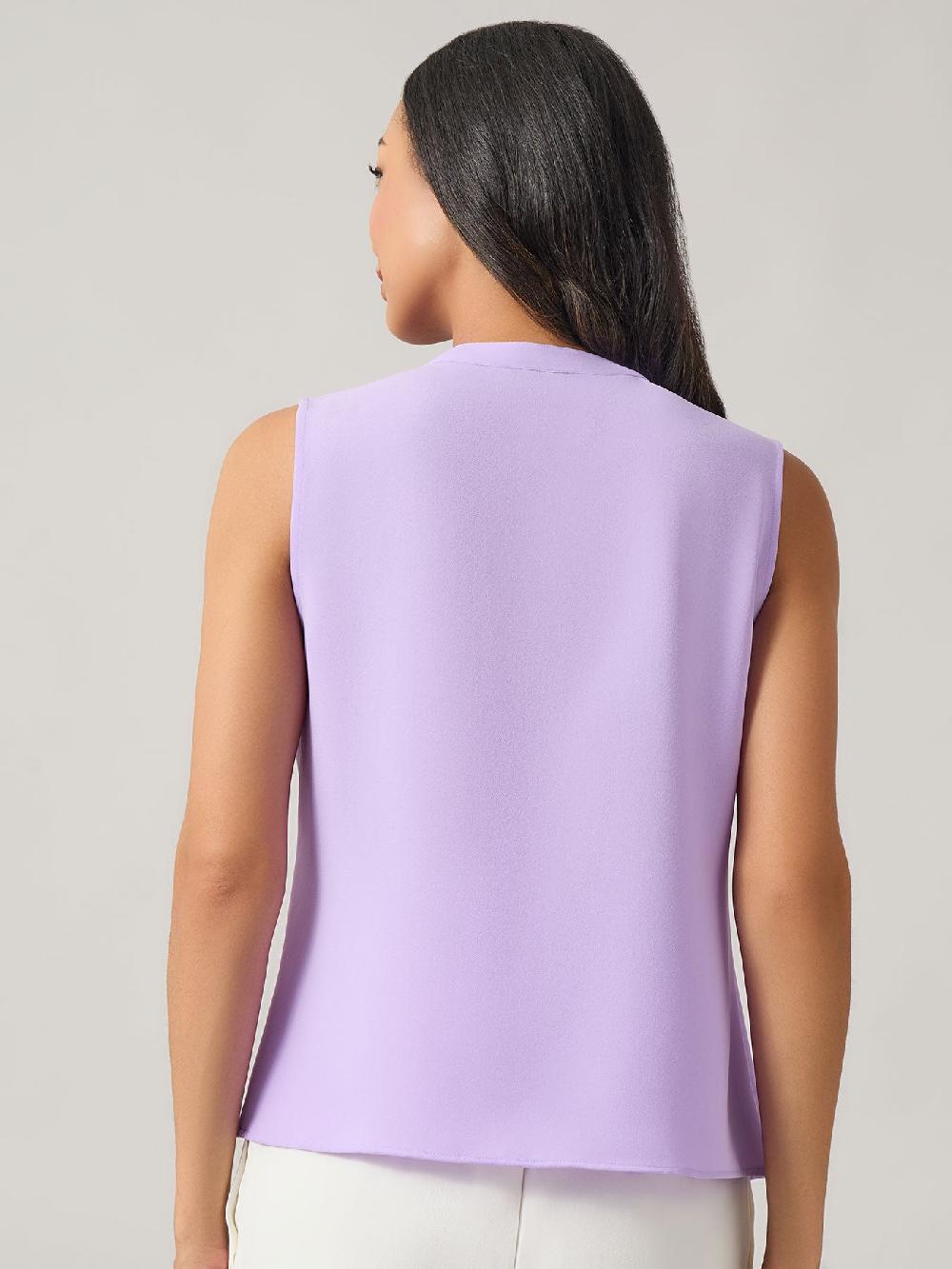 Kasper Ruffle Front Blouse Iconic Stretch Crepe