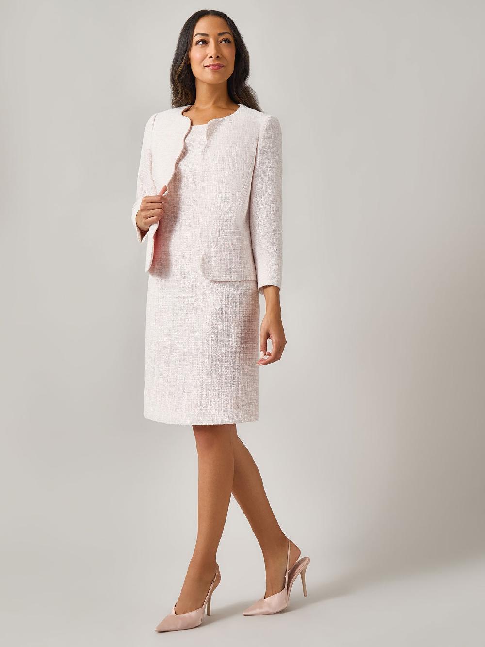 Kasper Scallop Front Jacket Tweed