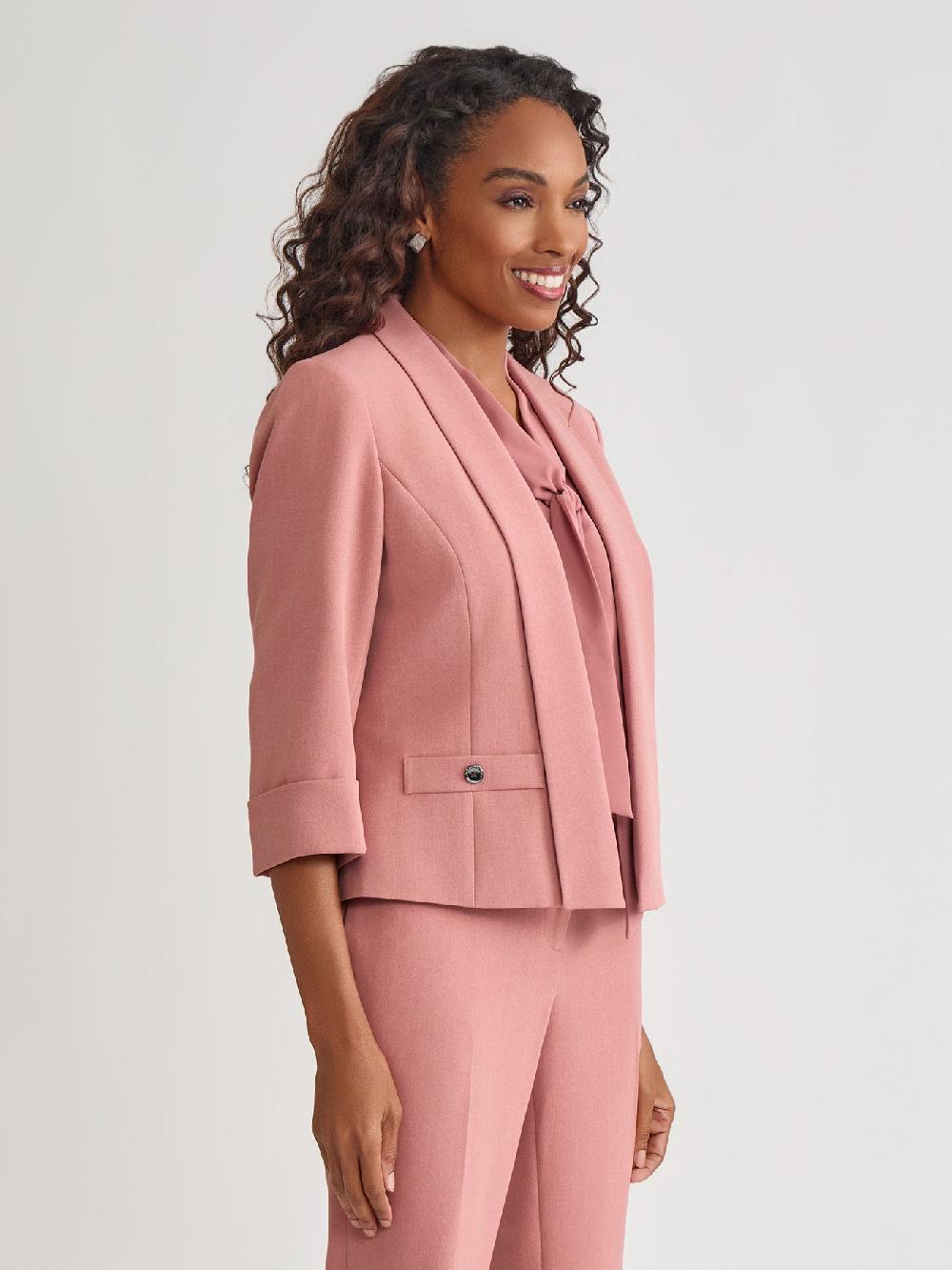 Kasper Shawl Collar Jacket Iconic Stretch Crepe
