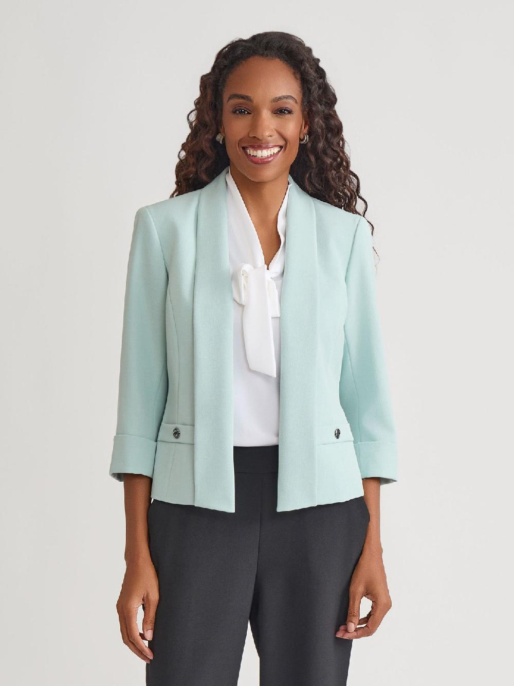 kasper Shawl Collar Jacket Iconic Stretch Crepe