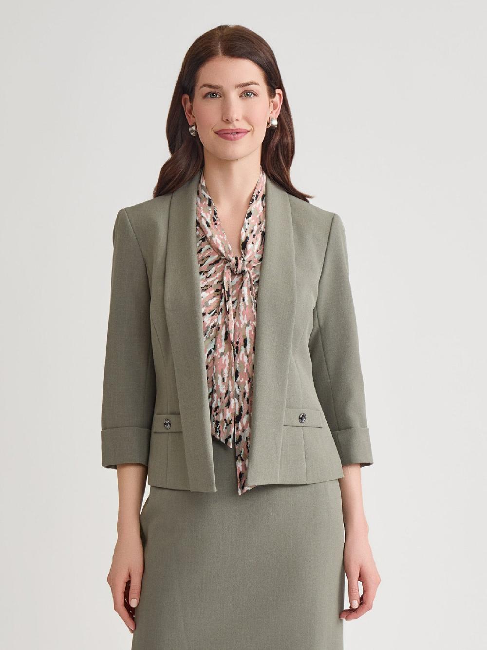 kasper Shawl Collar Jacket Iconic Stretch Crepe