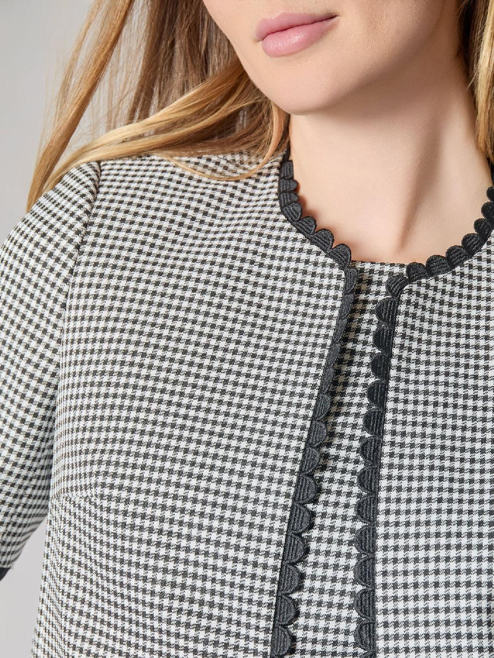 Kasper Short Sleeve Jacket Gingham