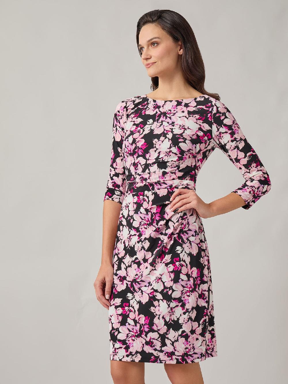 Kasper Side Pleat Dress Everyday Knit