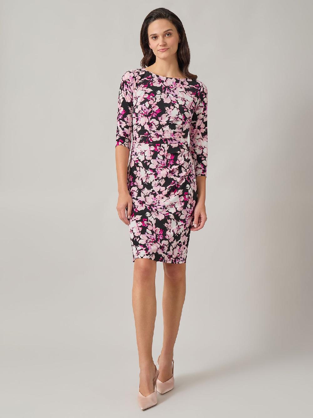 kasper Side Pleat Dress Everyday Knit