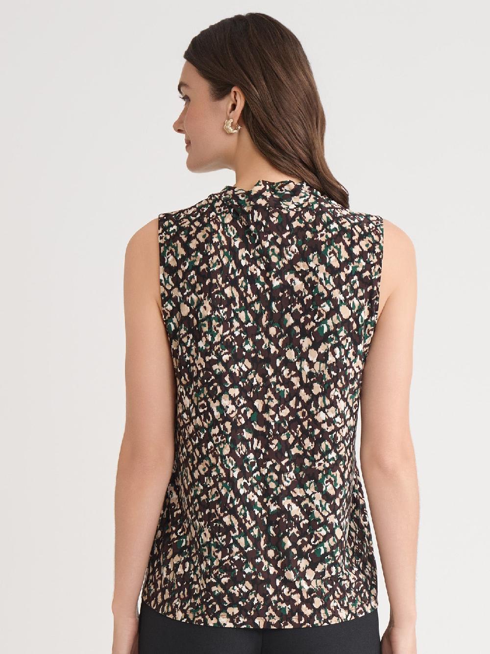 Kasper Sleeveless Pleat Neck Top Everyday Knit