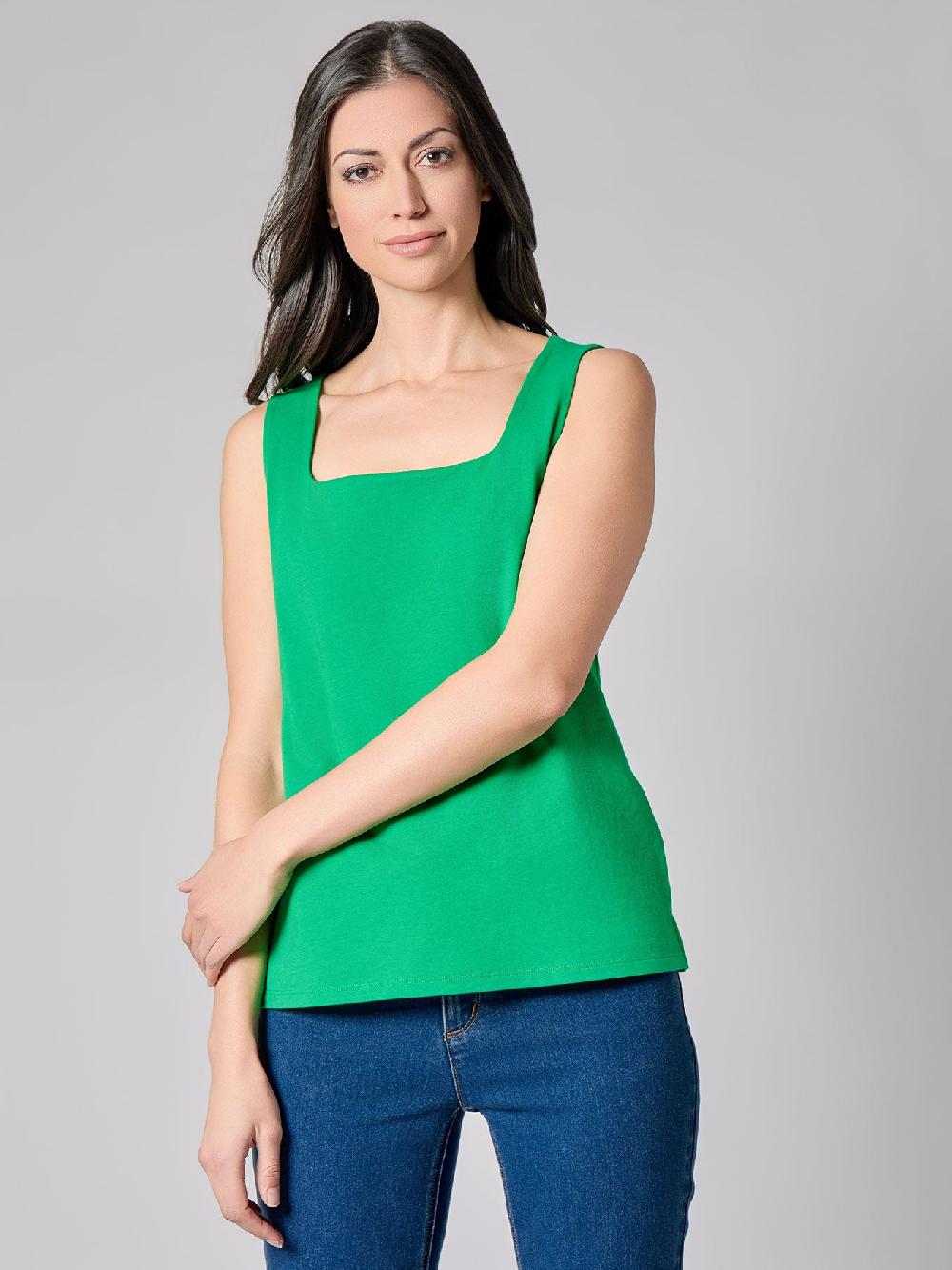 Kasper Square Neck Top