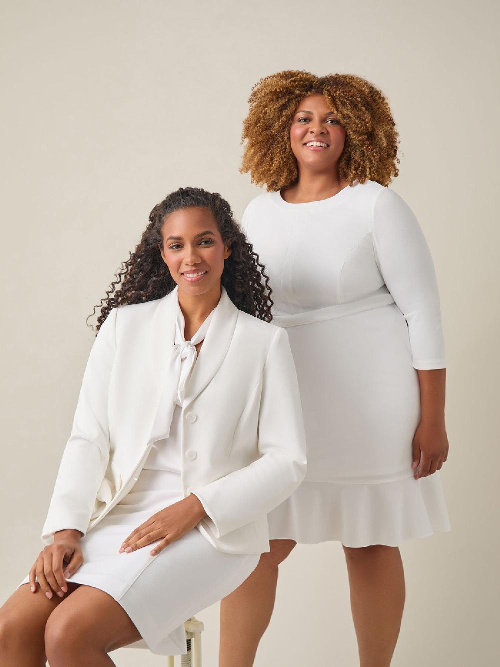 Kasper Tie-Neck Long Sleeve Blouse White