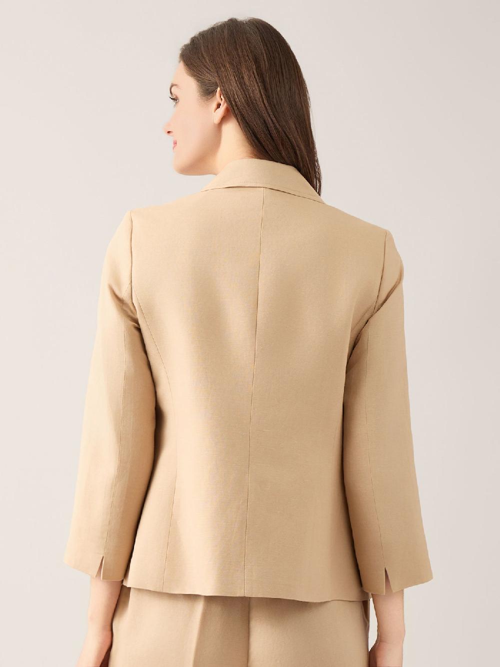 Kasper Two-Button Jacket Refined Linen