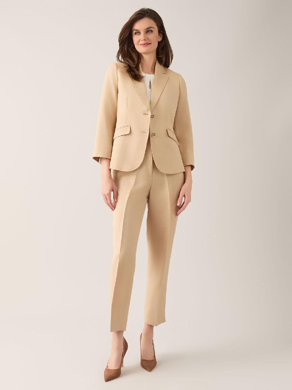 Kasper Two-Button Jacket Refined Linen