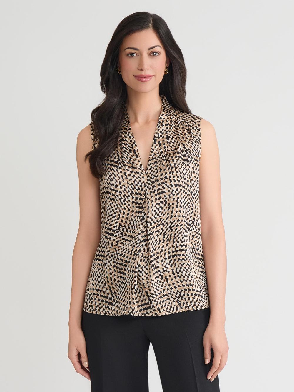 kasper V-Neck Top Classic Drape