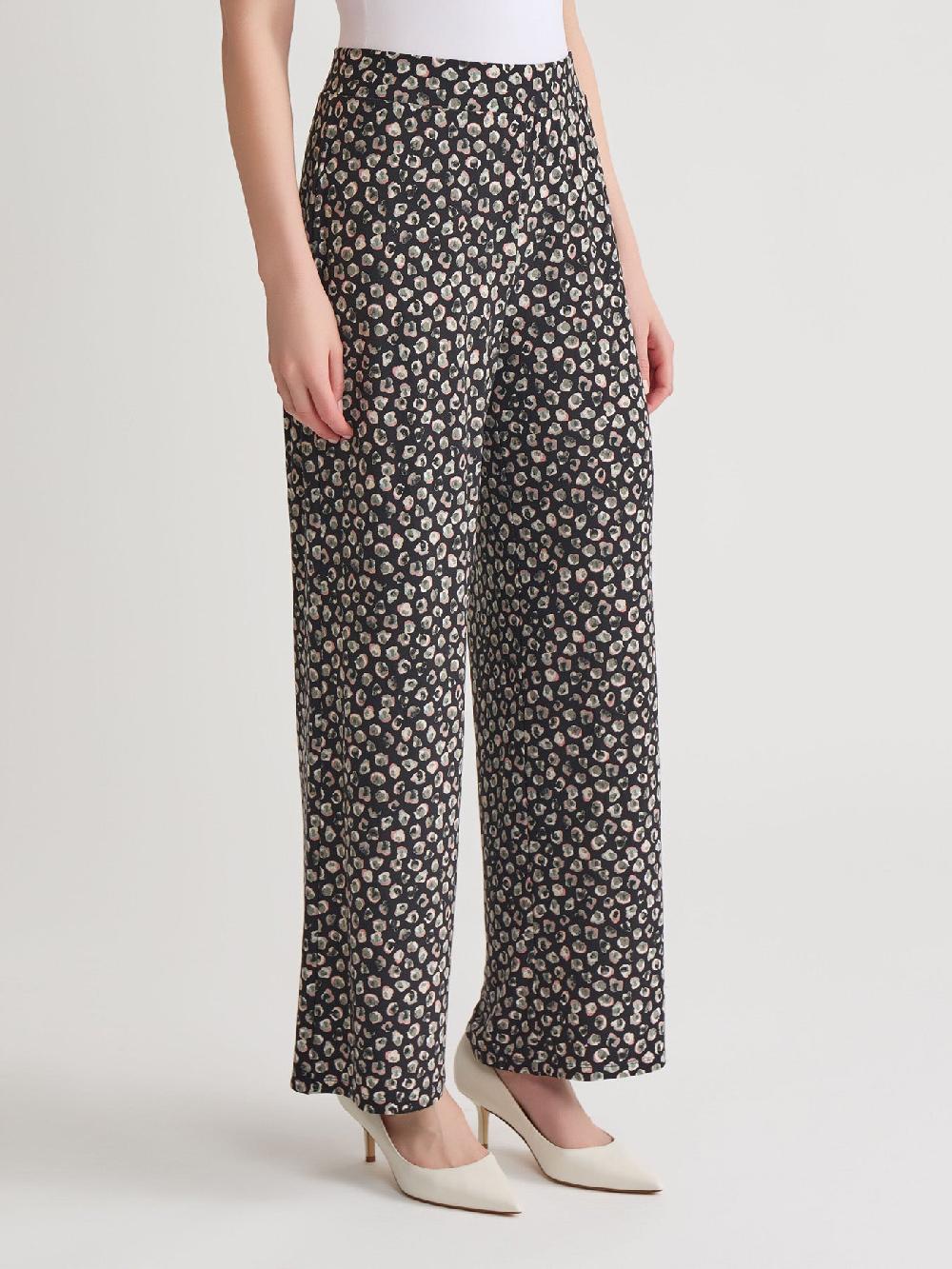Kasper Wide Leg Pants Printed Everyday Knit