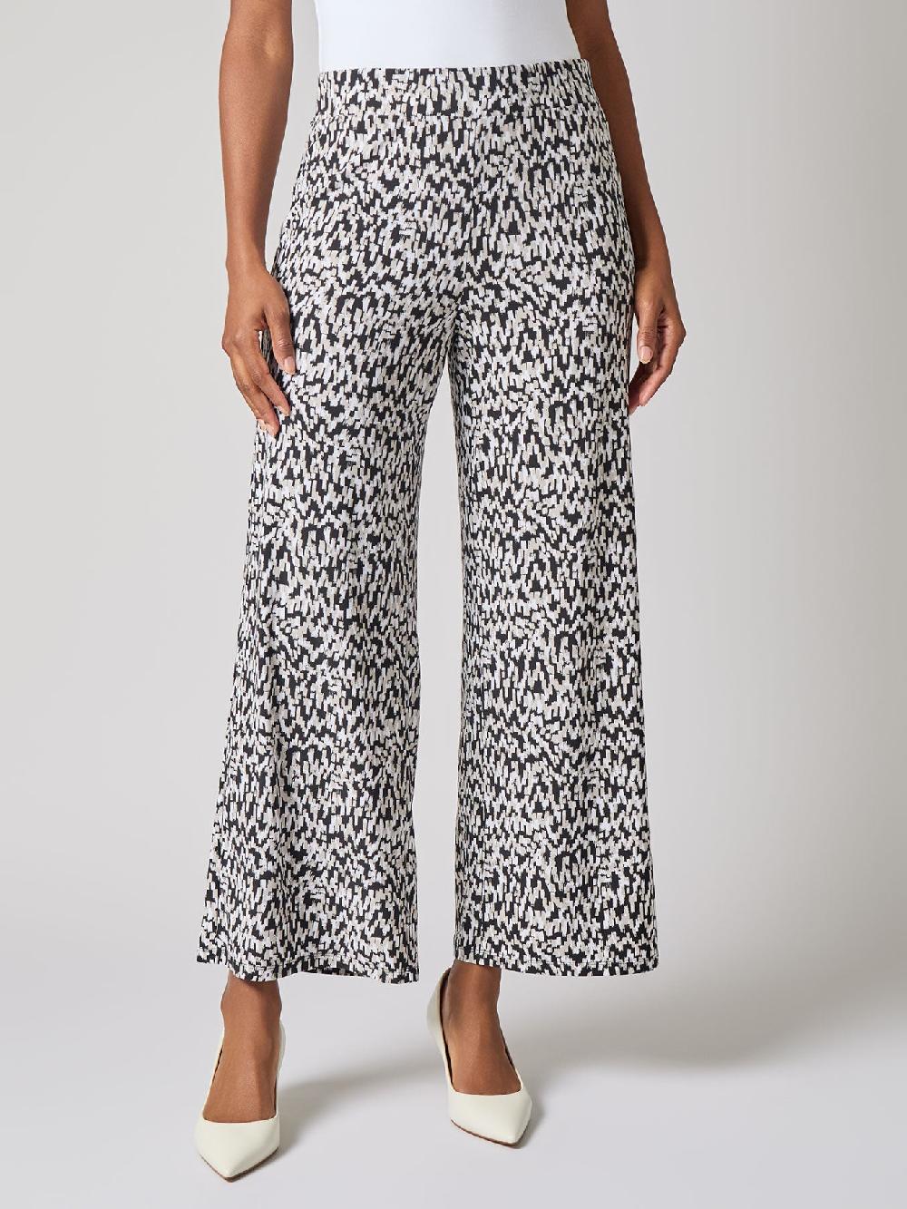 kasper Wide Leg Pants Printed Everyday Knit