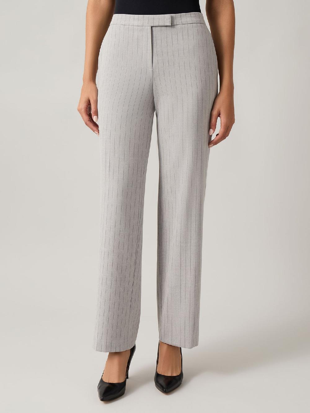kasper Wide Leg Pinstripe Trouser