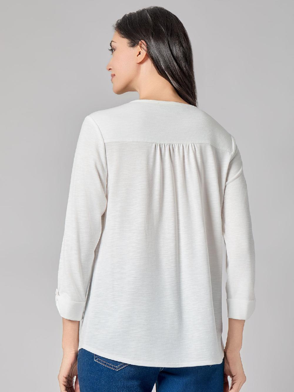 Kasper Y-Neck Blouse