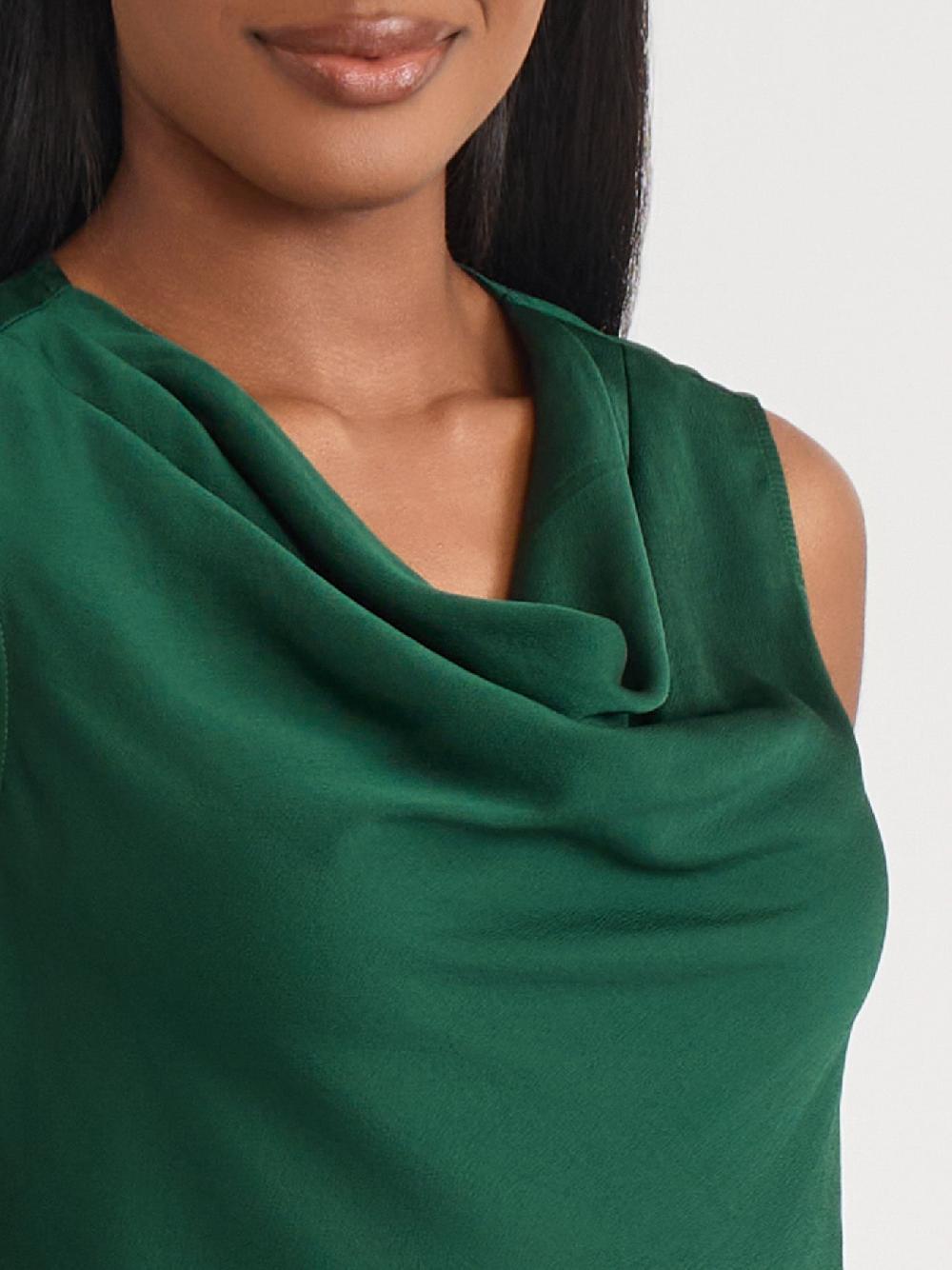 Kasper Petite Cap Sleeve Cowl Neck Top Classic Drape