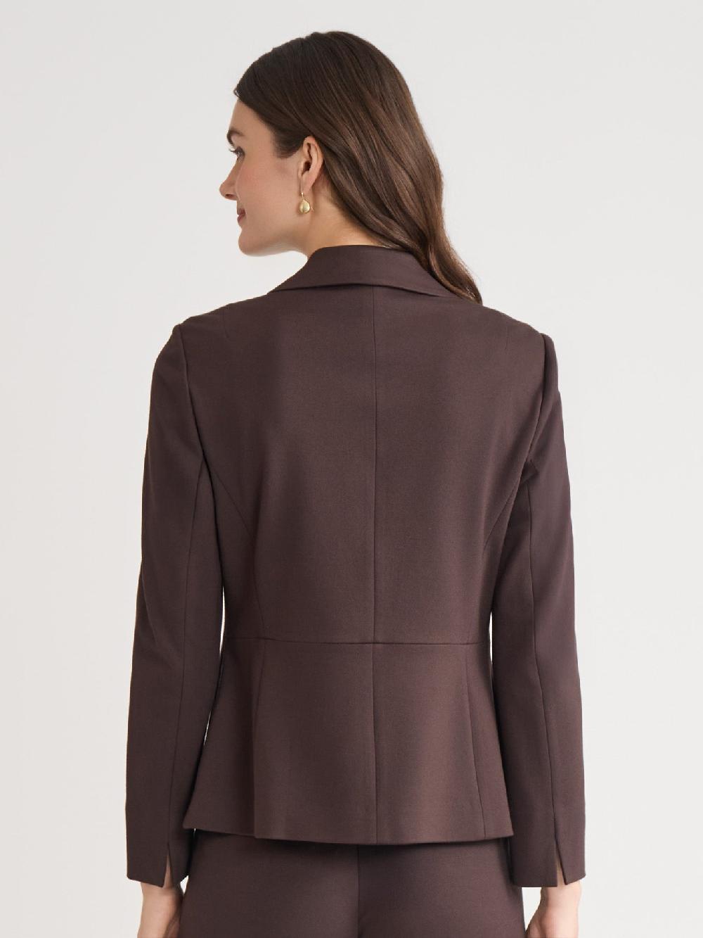 Kasper Petite One Button Jacket Iconic Stretch Crepe