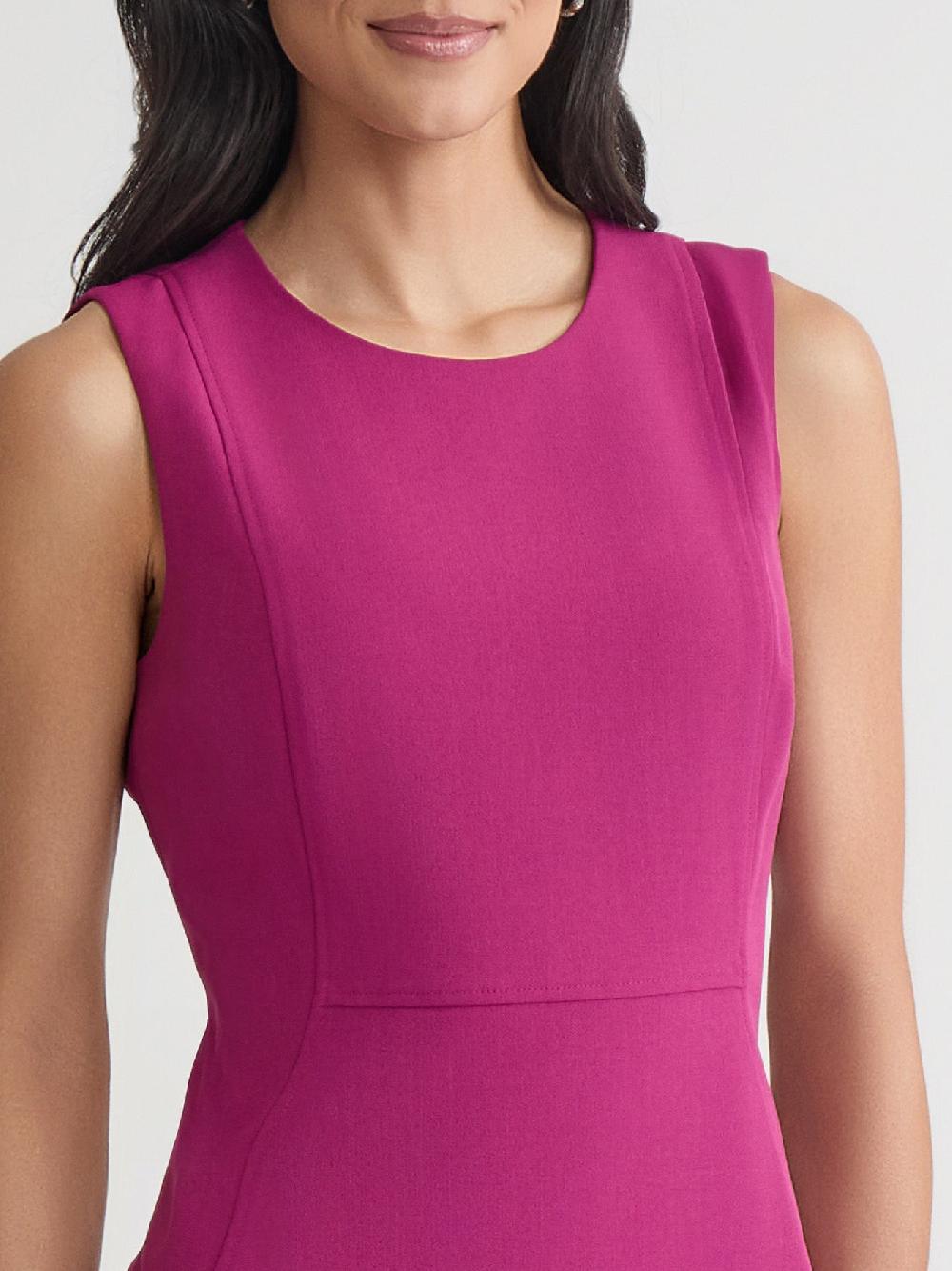 Kasper Petite Princess Seam Sheath Dress Iconic Stretch Crepe