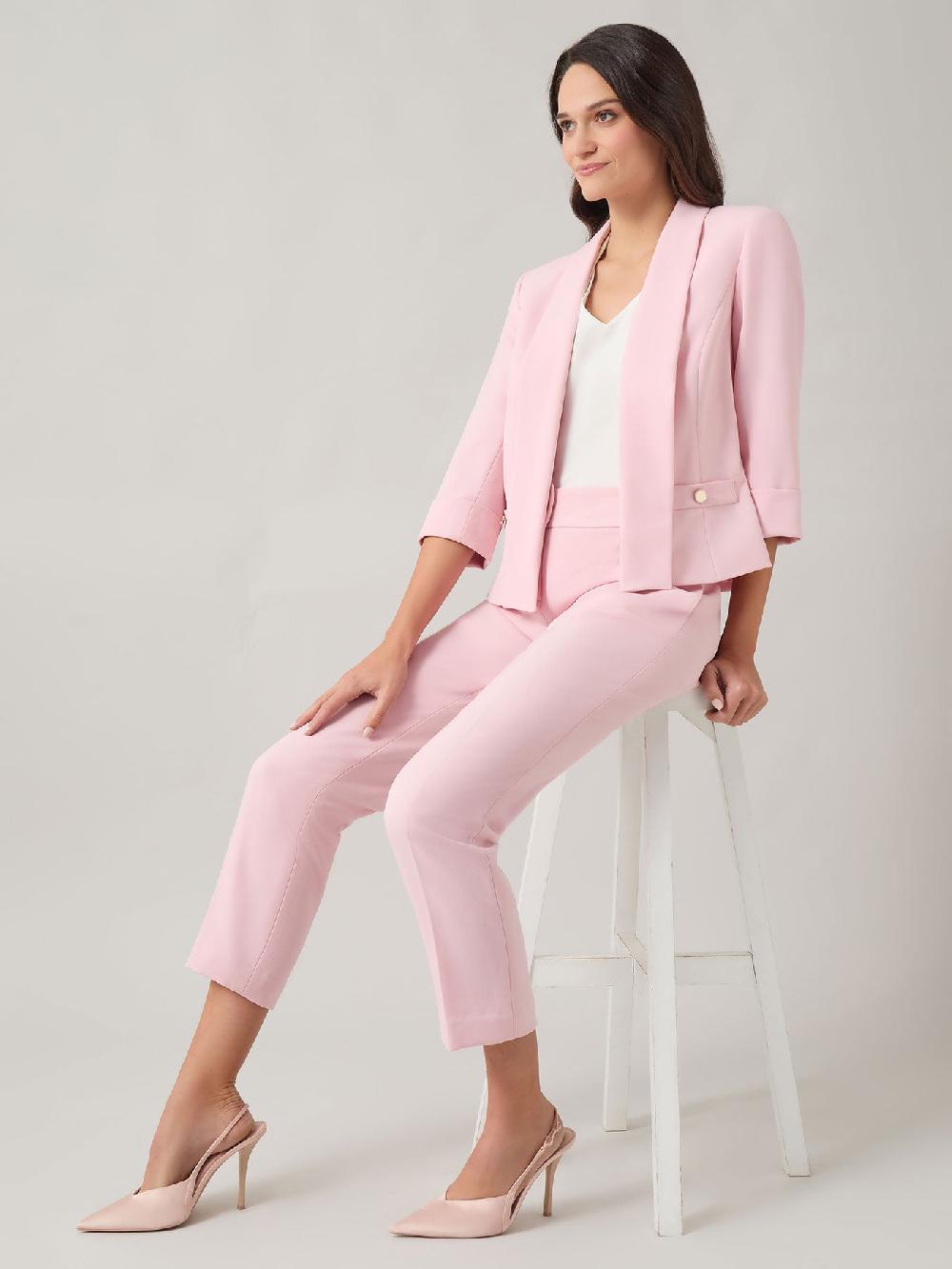 Kasper Petite Shawl Collar Jacket Iconic Stretch Crepe