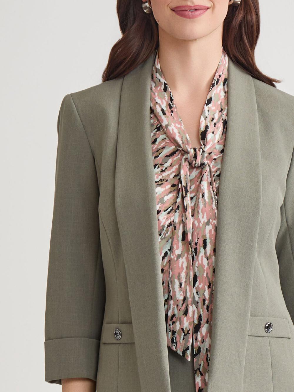 Kasper Petite Shawl Collar Jacket Iconic Stretch Crepe