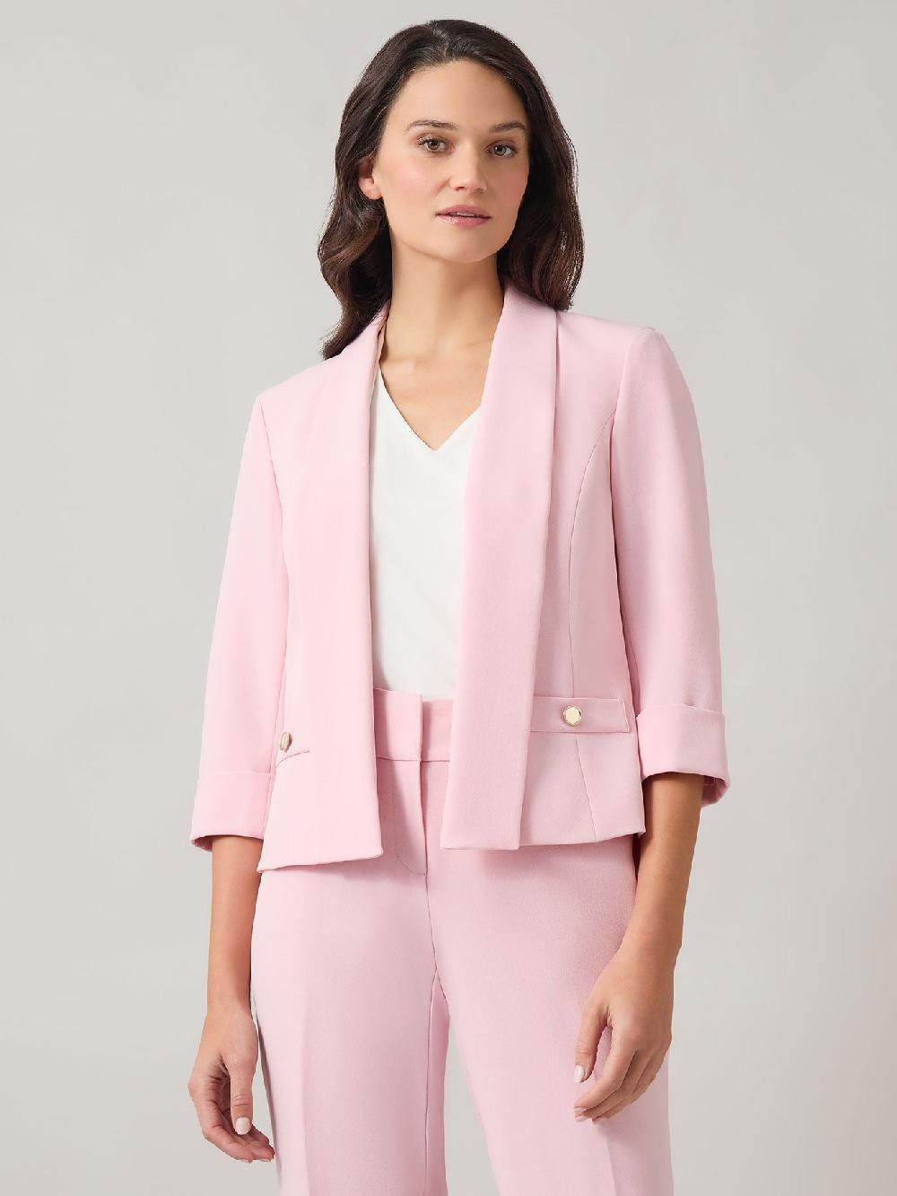 kasper Petite Shawl Collar Jacket Iconic Stretch Crepe