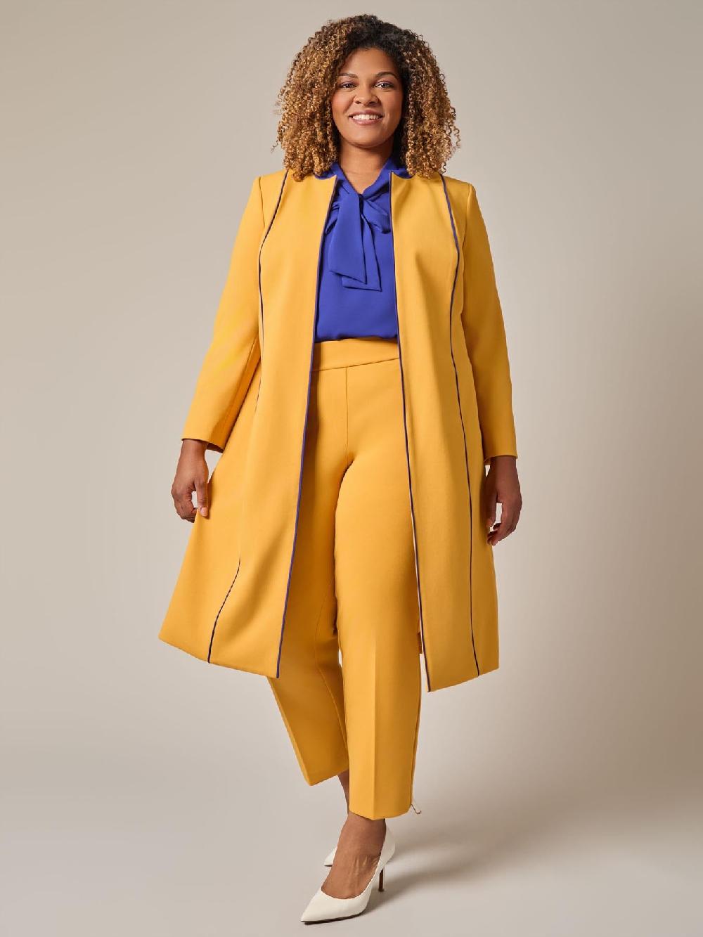 Kasper Piping Detail Topper Gold Signature/Royal Signature