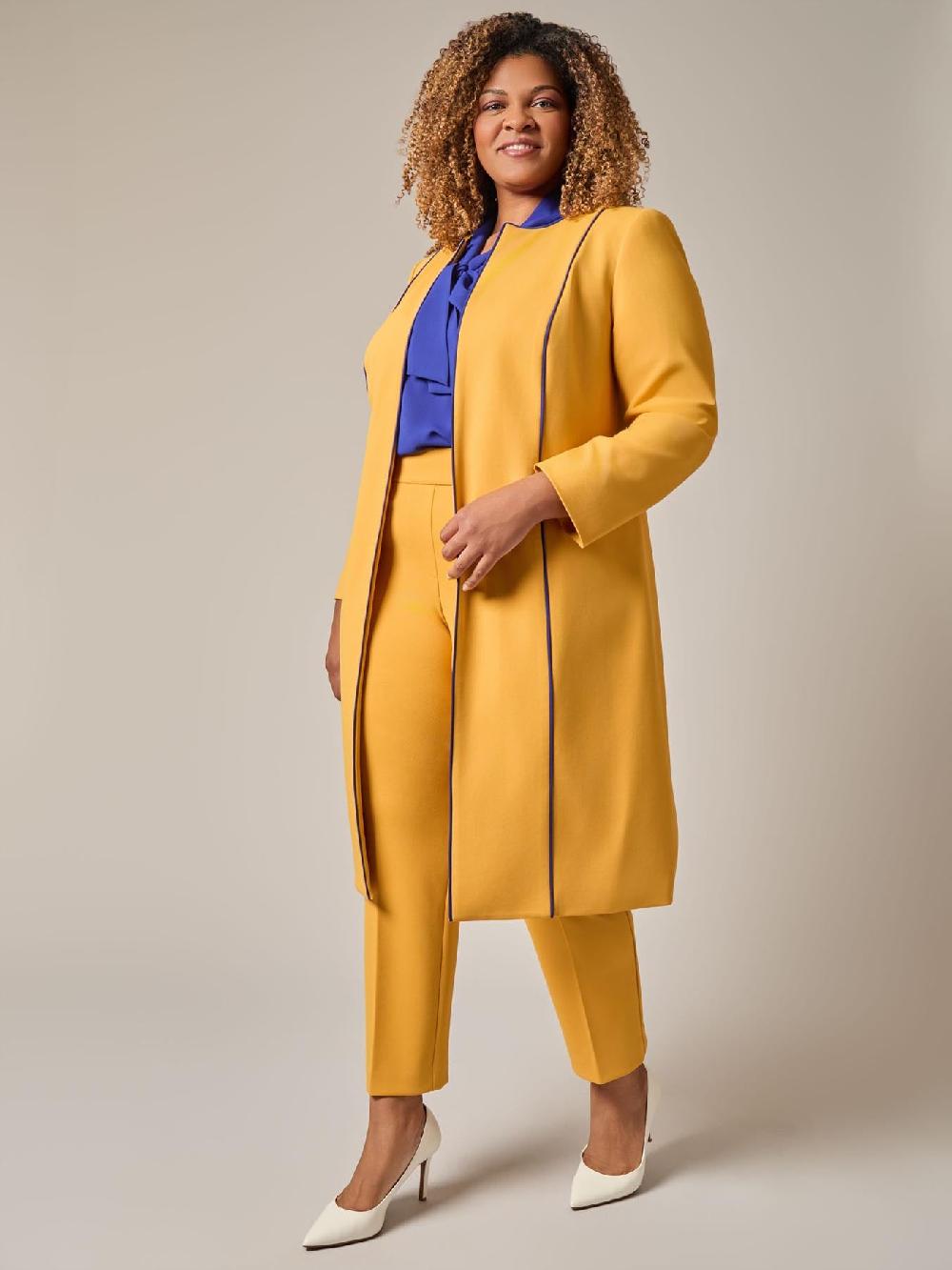 Kasper Piping Detail Topper Gold Signature/Royal Signature