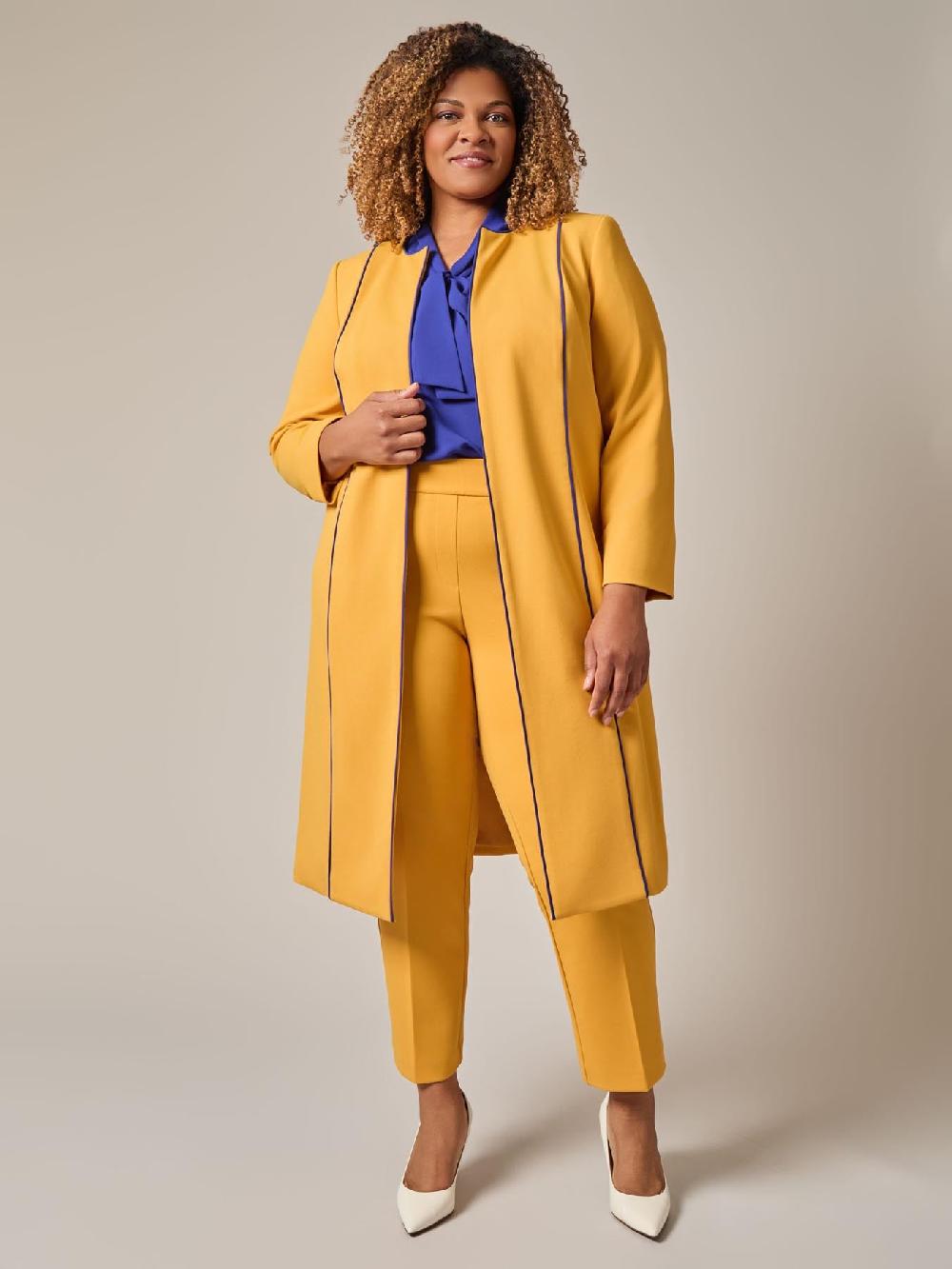 kasper Piping Detail Topper Gold Signature/Royal Signature