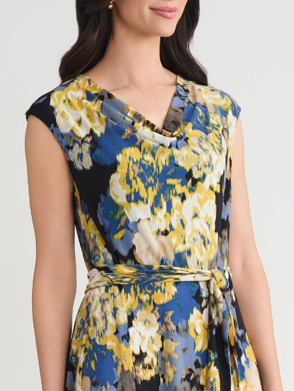 Kasper Plus Cowl Neck Fit-and-Flare Dress Everyday Knit