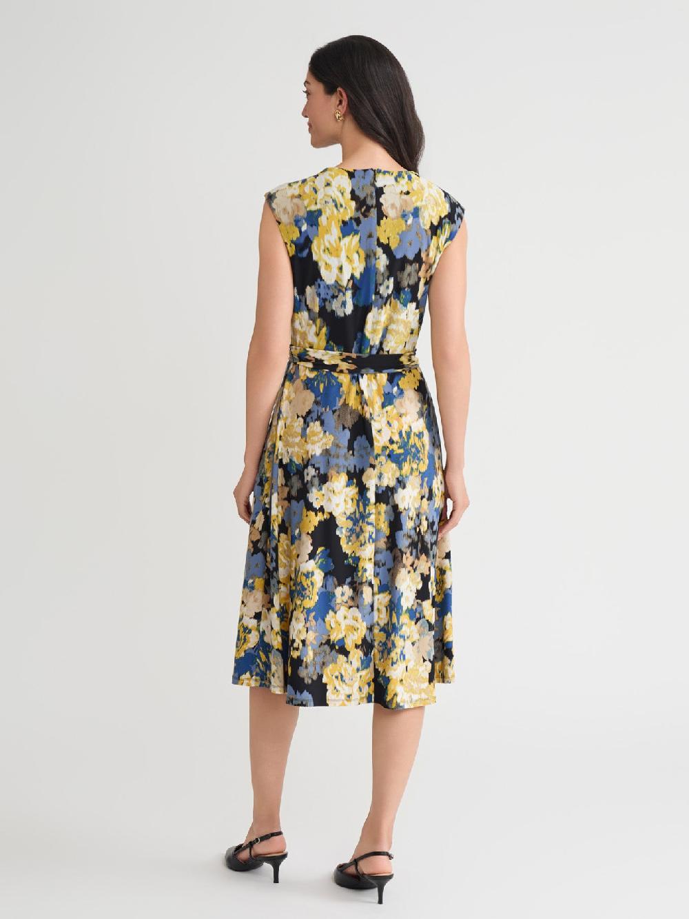 Kasper Plus Cowl Neck Fit-and-Flare Dress Everyday Knit