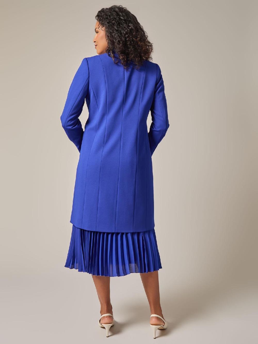 Kasper Plus Piping Detail Topper Royal Signature/White