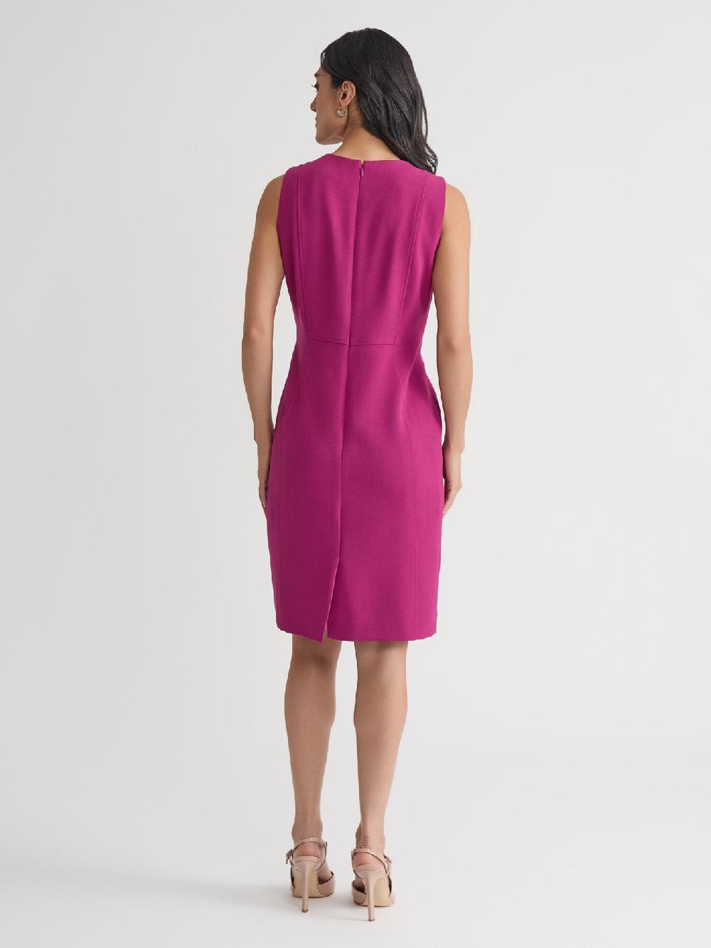 Kasper Plus Princess Seam Sheath Dress Iconic Stretch Crepe