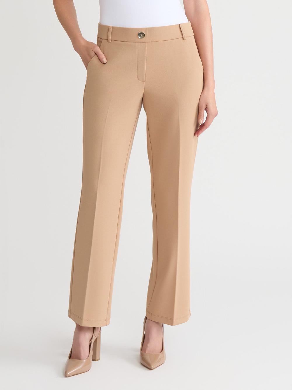 kasper Plus Pull-On Straight Leg Trouser Stretch Twill