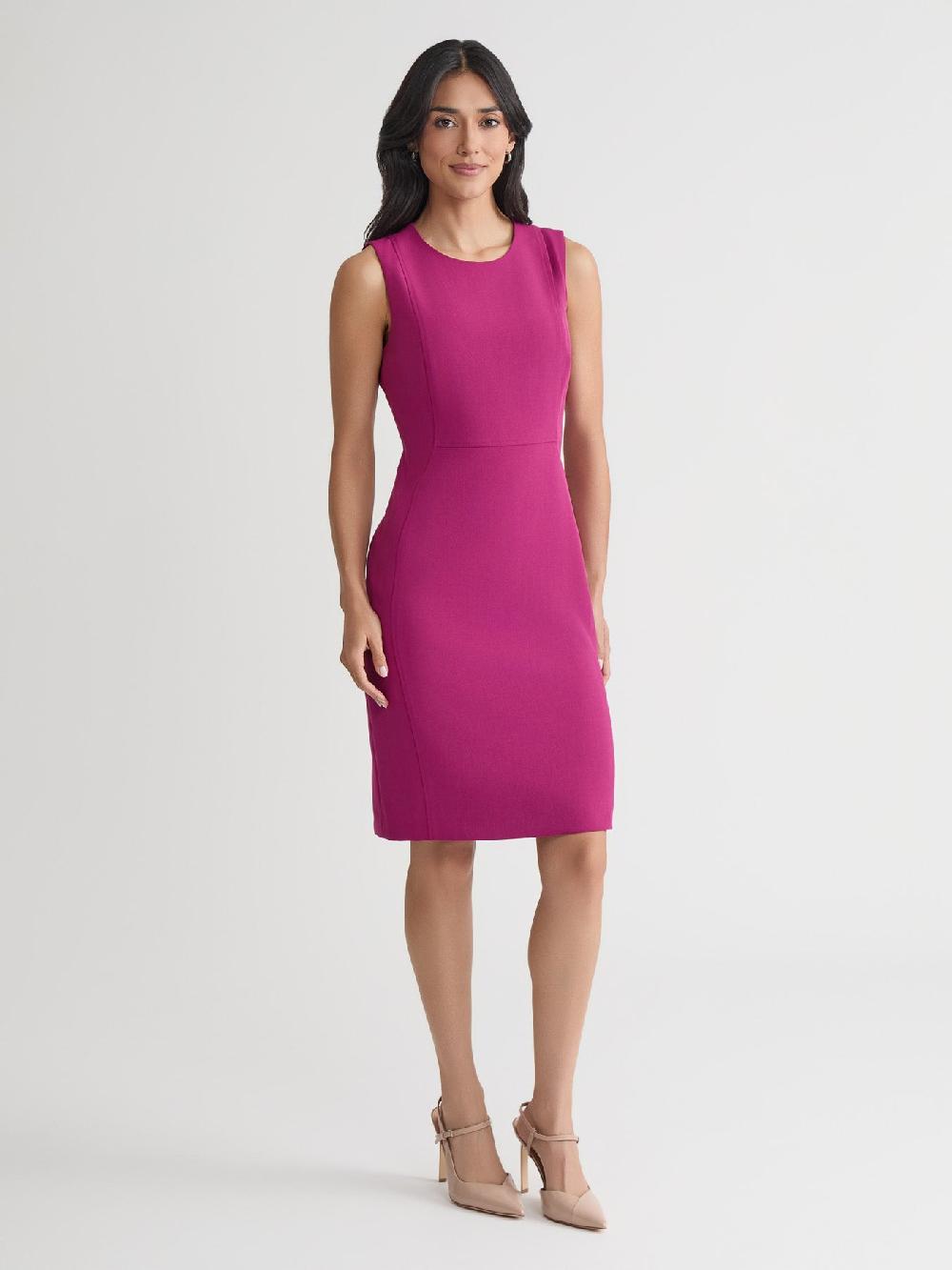 Kasper Princess Seam Sheath Dress Iconic Stretch Crepe