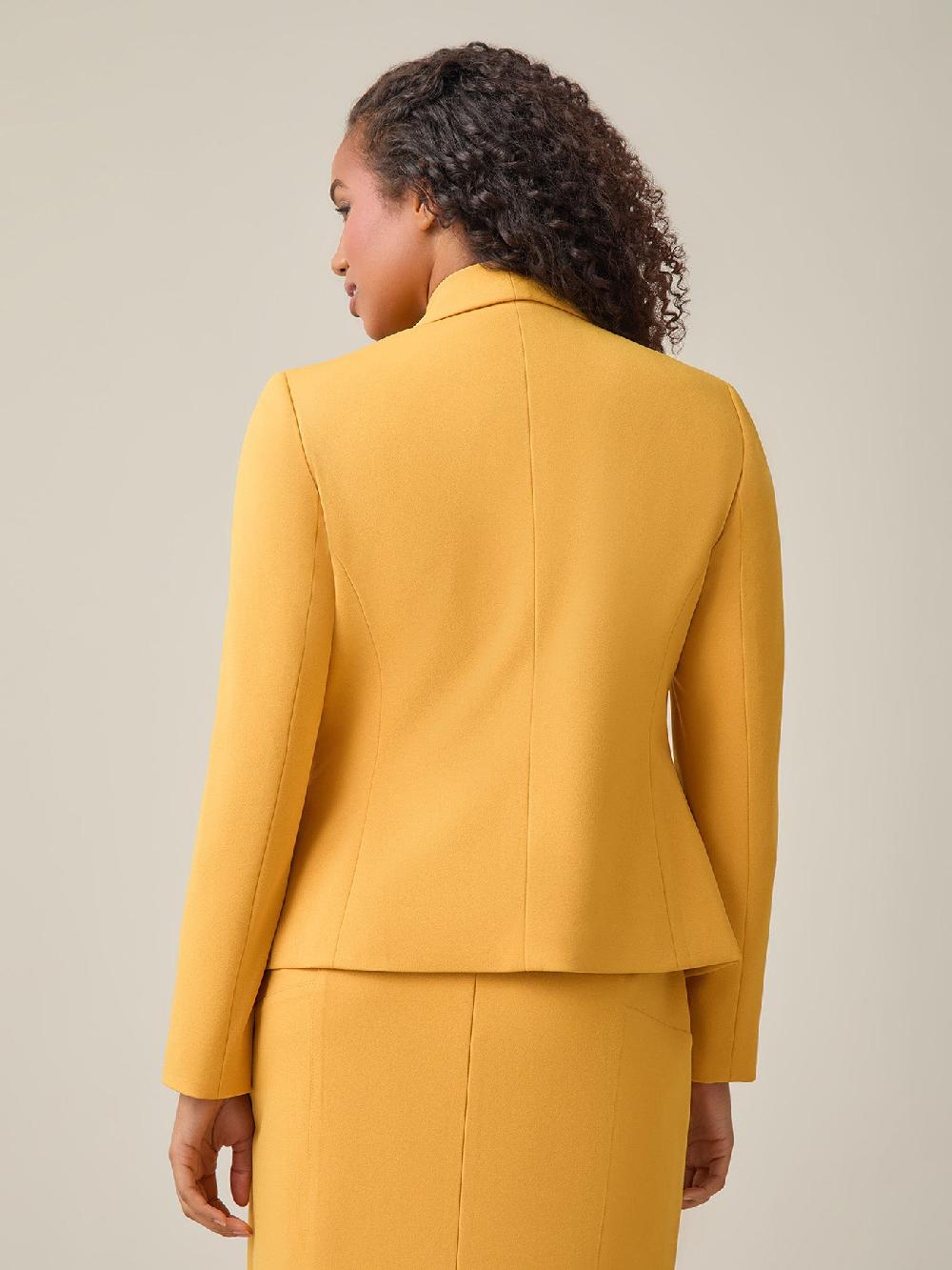 Kasper Shawl-Collar Three-Button Jacket Gold Signature