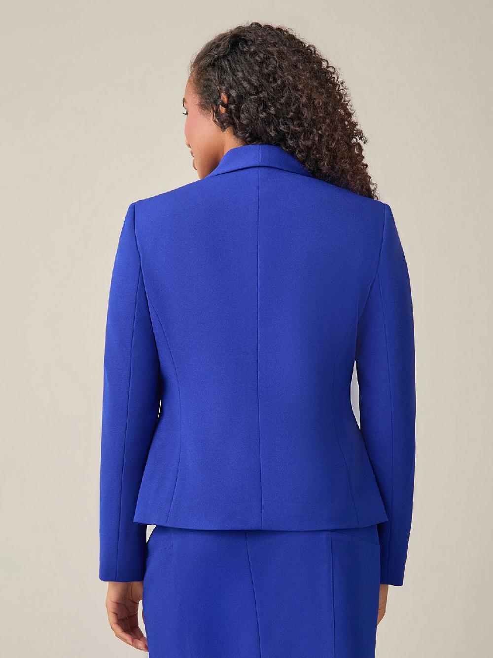 Kasper Shawl-Collar Three-Button Jacket Royal Signature