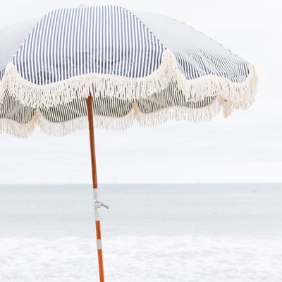 Kassatex Business & Pleasure Co. The Premium Beach Umbrella - Lauren's Navy Stripe