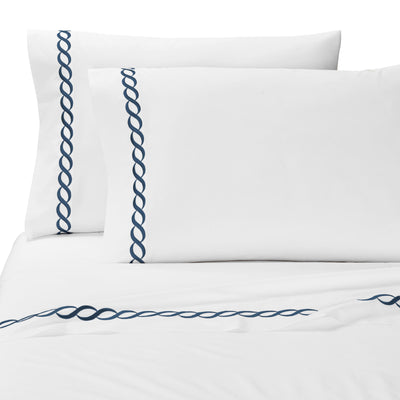 Kassatex Catena Embroidered Percale Pillowcase Set Of 2