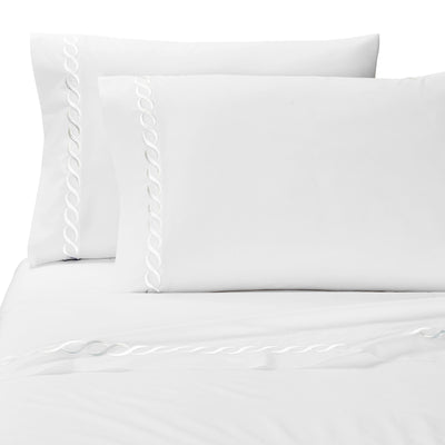 Kassatex Catena Embroidered Percale Pillowcase Set Of 2